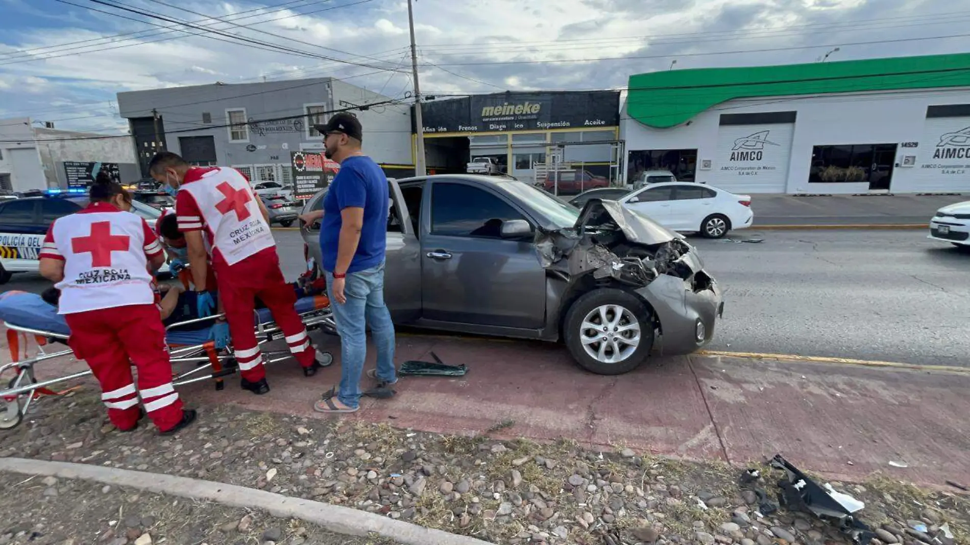 Choque carambola en la Tecnológico